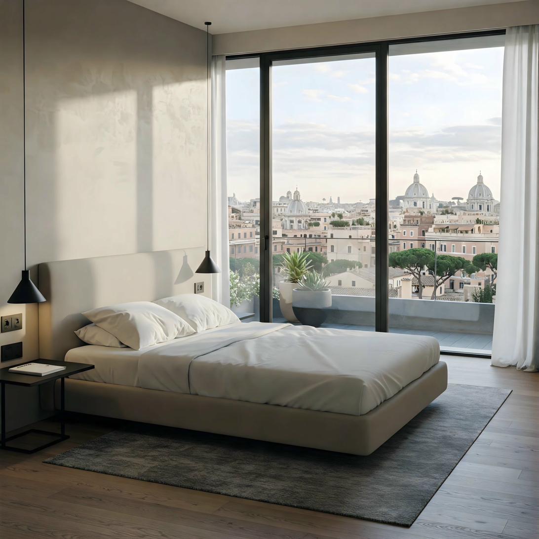 Render living residenziale Roma